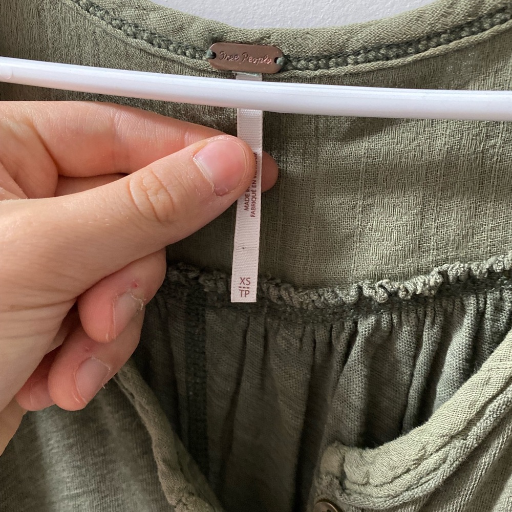 Free People Army Green Top
